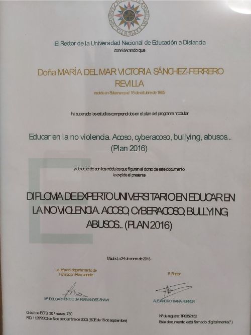 certificado educar en la no violencia