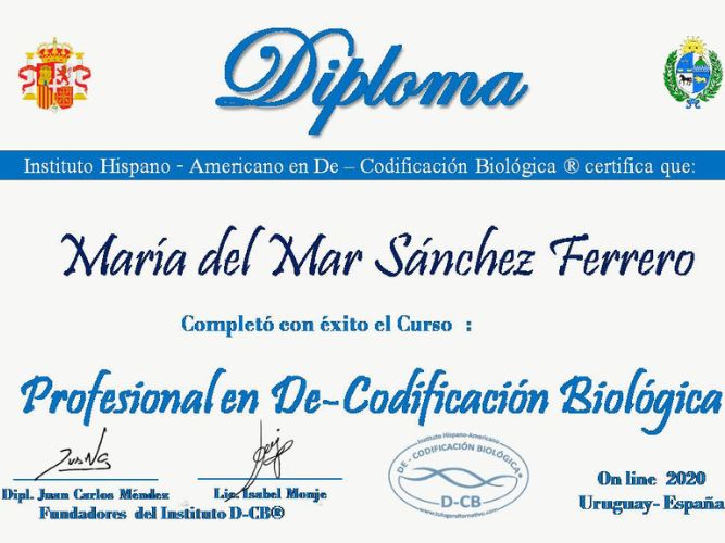 certificado profesional en de-codificación biológica